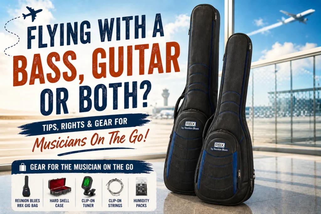 Flying With A Bass, Guitar or Both? 1 flying with bass guitar airline tips reunion blues rbx kirby d trim